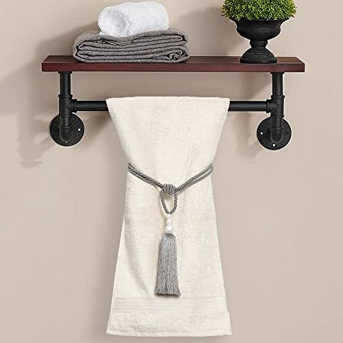 2 Pack Curtain Tiebacks with Pearl Holdbacks Gray