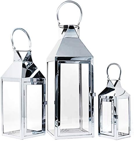 Allgala 3 Pc Jumbo Candle Lantern Set