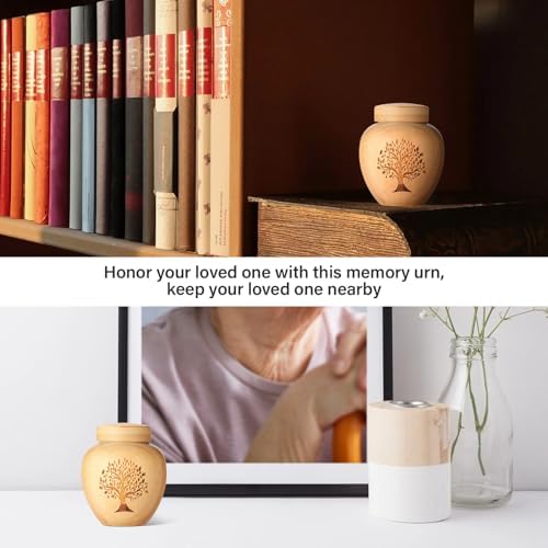 HOOMTREE Small Urns for Human Ashes Keepsake Set of 1