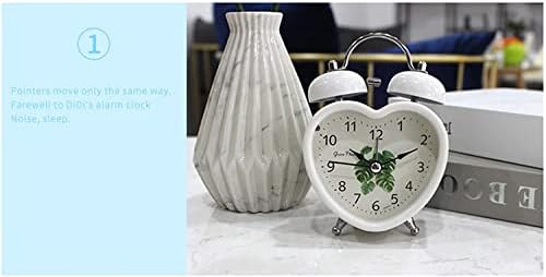POUERW Metal Silent Alarm Clock with Night Light