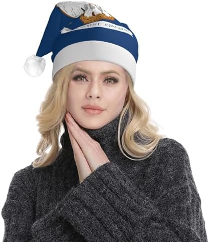 Louisiana State Flag Christmas Hat with LED Lights 1