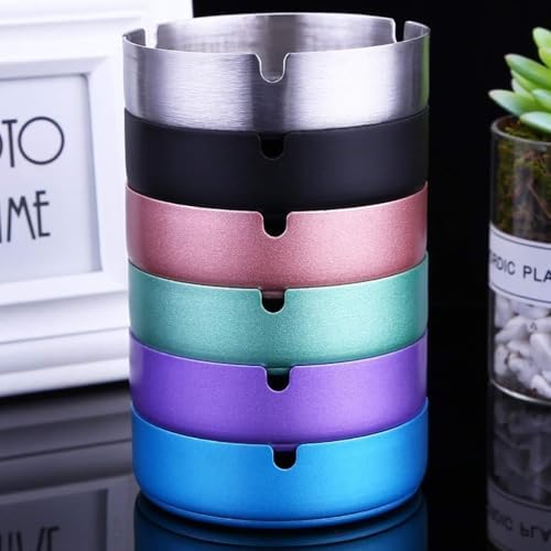 Pink Korean Design Stainless Steel Ashtray Set