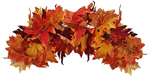 20 Inch Fall Swag Autumn Wreath with Maple Leaf