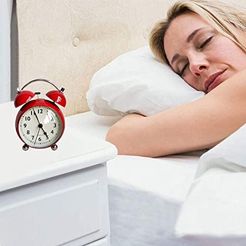 4 Inch Twin Bell Alarm Clock with Backlight and No Ticking