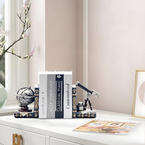 Vintage Telescope and Armillary Sphere Bookends