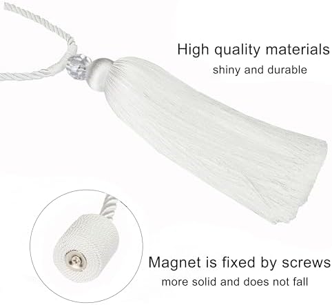 BEL AVENIR Magnetic Curtain Holdbacks with Tassels