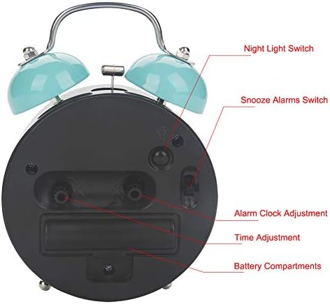 AUNMAS Quiet Alarm Clock with Night Light