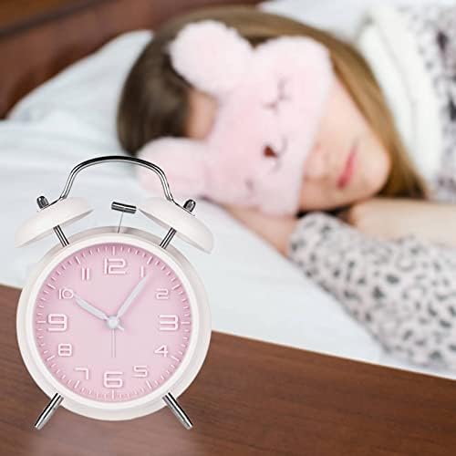 PILIFE Analog Alarm Clock 4 Inch Super Silent Twin Bell