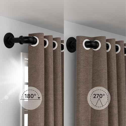 Industrial Curtain Rods 18-120 Inch Adjustable Blackout Rods