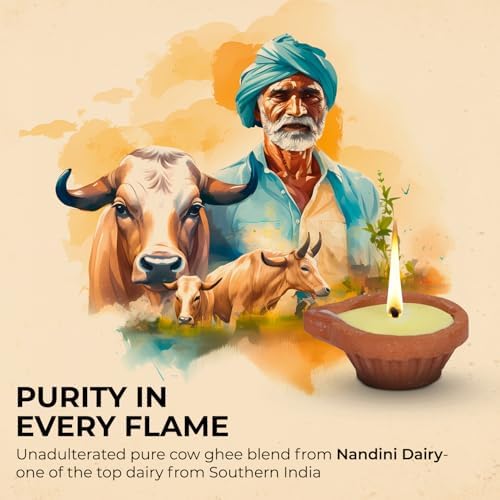 Welburn VedaCo Pure Cow Ghee Diya Set - 30 Pieces