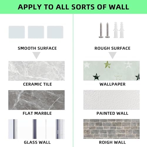 LUOBAO Clear Acrylic Floating Wall Shelves 4 Pack