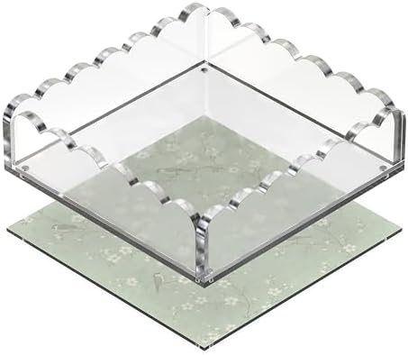 8 x 8 Scalloped Acrylic Tray with Magnetic Mat