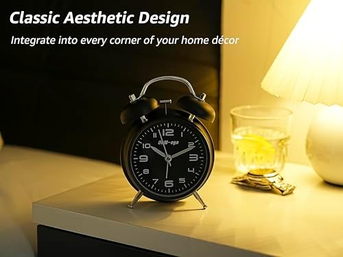 OhM-ega Twin Bell Alarm Clock for Heavy Sleepers