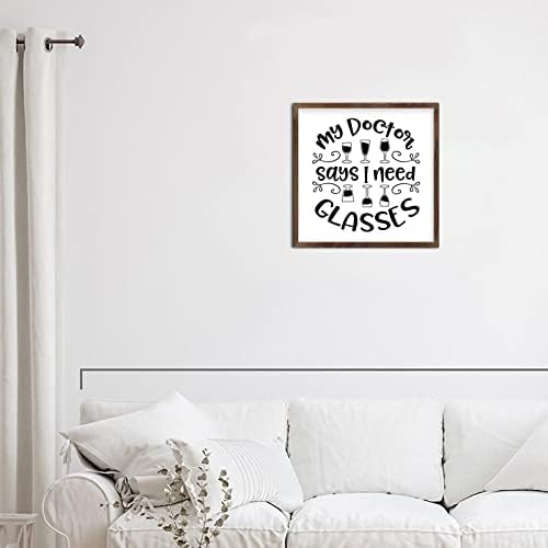 Ditooms Framed Wood Sign Plaque 7x7 Inch 1