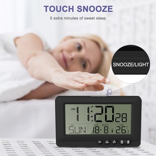 Oqimax Travel Alarm Clock with 5s Backlight and Snooze Function