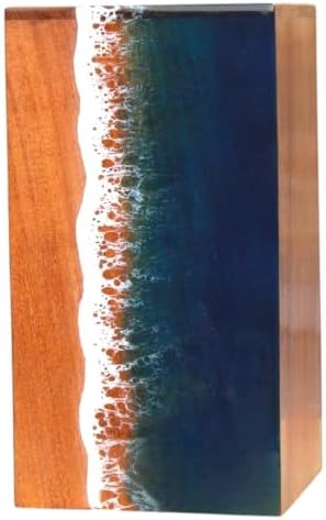 Ocean Wooden Resin Urn for Adult Male