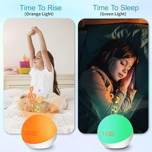 Homidy Alarm Clock for Kids with Night Light and Sound