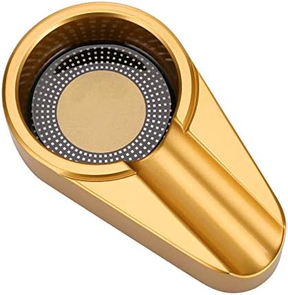 CiTree Cigar Travel Ashtray in Gold Metal
