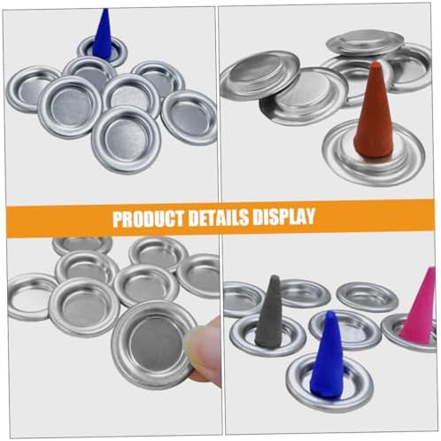 HOODANCOS 20PCS Alloy Incense Tray Candle Holder Decorative Burner Bowl