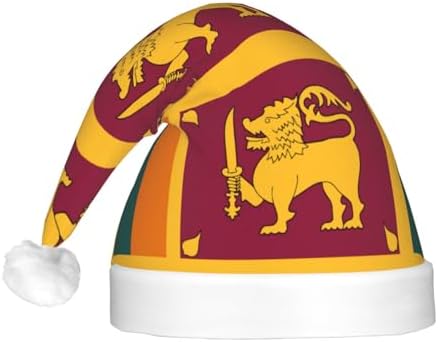 Sri Lanka Flag Print Christmas Hat with LED Light