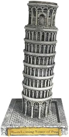 Italy Leaning Tower of Pisa Resin Statue - Gray