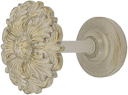 MERIVILLE 2 Pack Fleur Window Drapery Holdbacks with Gold Finish