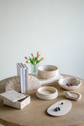 AB Home Beige Marble Box - Decorative Storage
