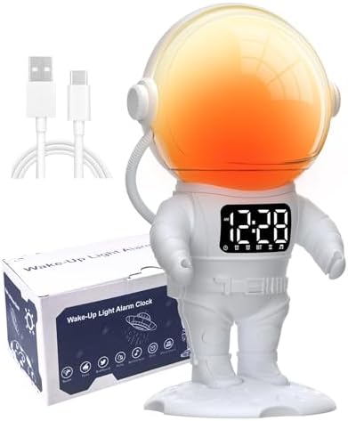 Astronaut Sunrise Alarm Clock with Light and Sounds