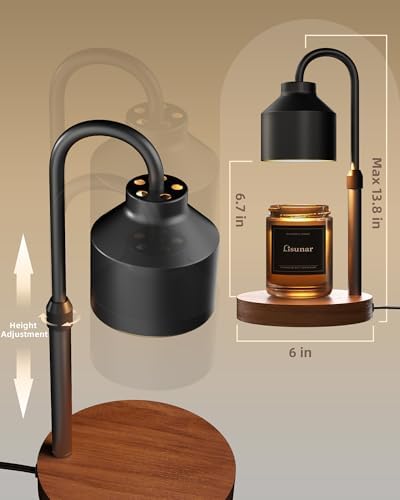 Electric Candle Warmer Lamp Black with Timer