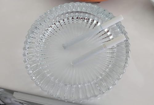 Artistic Glass Ashtray 6 Inch Round Decorative Collectible