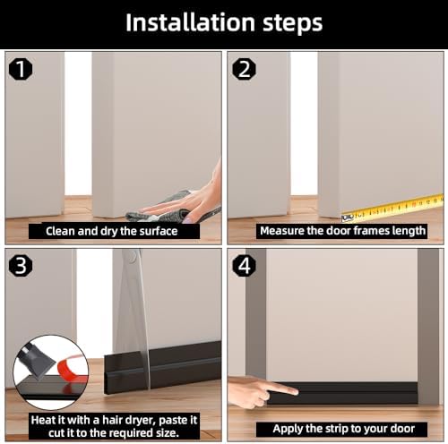 Ormein Door Draft Stopper 78inch Black