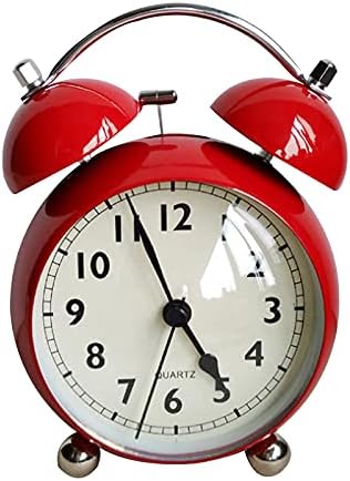 4 Inch Twin Bell Alarm Clock with Backlight and No Ticking