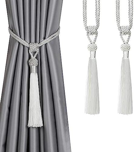 BEL AVENIR Curtain Holdbacks with Tassels 2 Pack
