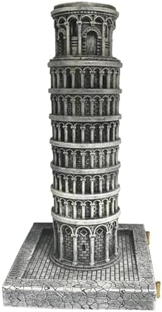 Italy Leaning Tower of Pisa Resin Statue - Gray