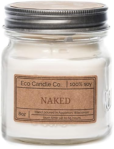 Eco Candle Co Mason Jar Candle 8 Oz Unscented