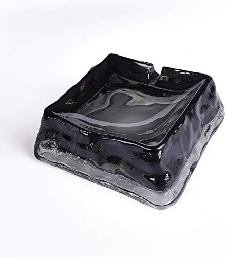 Dark Grey Glass Ashtray for Cigarettes