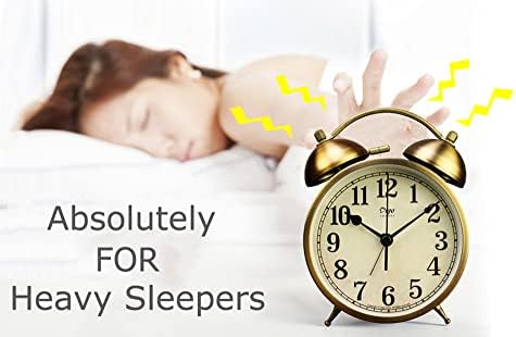 Maxspace Metal Golden Table Clock with Alarm