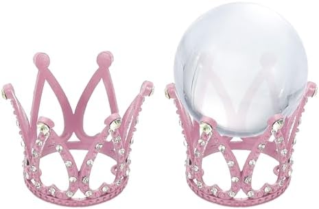 Uxcell 2pcs Metal Crystal Ball Display Stand