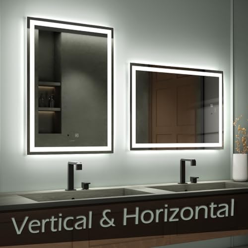 GP GANPE 32x40 Inch Smart LED Bathroom Mirror with Bluetooth