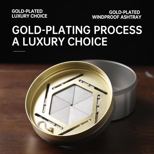 Premium Gold Plated Stainless Steel Cigar Ashtray