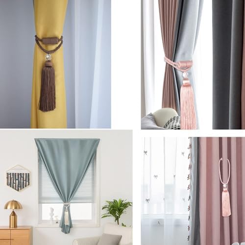 BEL AVENIR Magnetic Curtain Holdbacks with Tassels