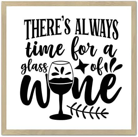 Ditooms Framed Wood Sign Plaque 7x7 Inch