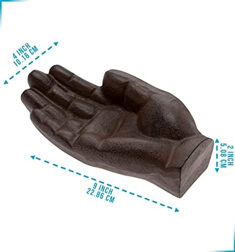 Cast Iron Cigar Ashtray Hand-Shaped - Rustic Decorative Tray