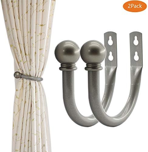 Ulifestar Decorative Curtain Holdbacks Hooks Grey