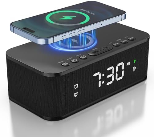 Digital Alarm Clock with White Noise and Bluetooth