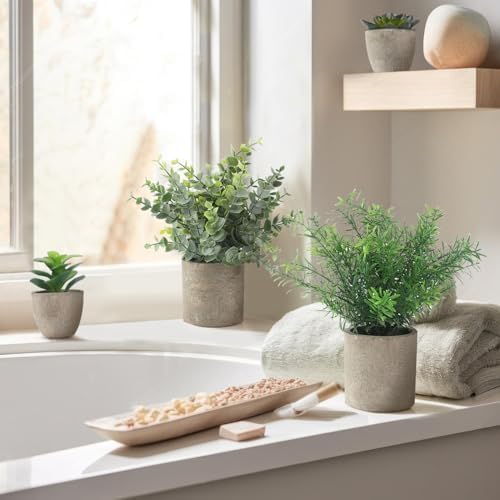ALAGIRLS 4 Pack Artificial Plants Indoor Decor Set