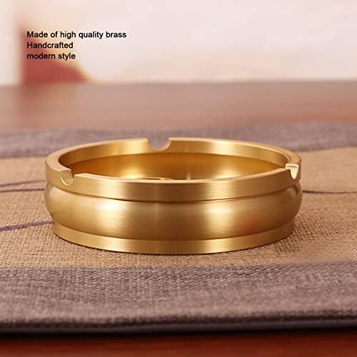 Joyzan Durable Brass Round Ashtray for Cigarettes