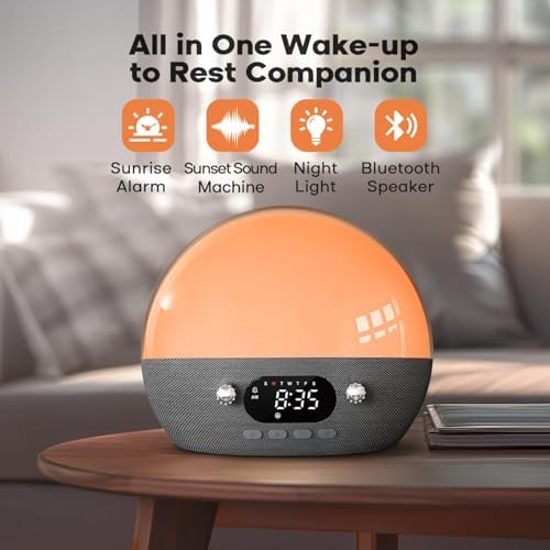 Dekala RestOnn Sunrise Alarm Clock with Night Light and White Noise