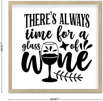 Ditooms Framed Wood Sign Plaque 7x7 Inch