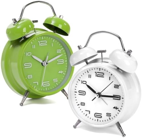 Cididu 2 Pack Twin Bell Alarm Clocks